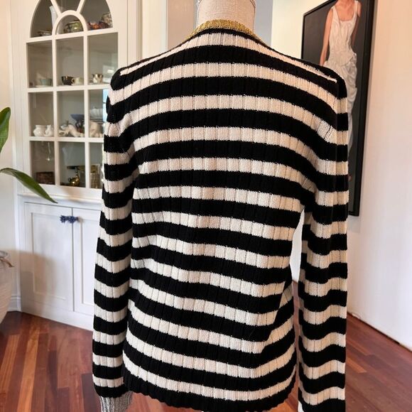 Gucci Black and White Embroidered Crew Neck Sweater - Picture 8 of 12